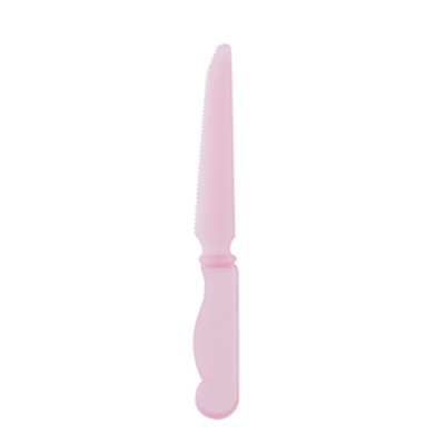 Couteau à bûche - Couteau en plastique rose